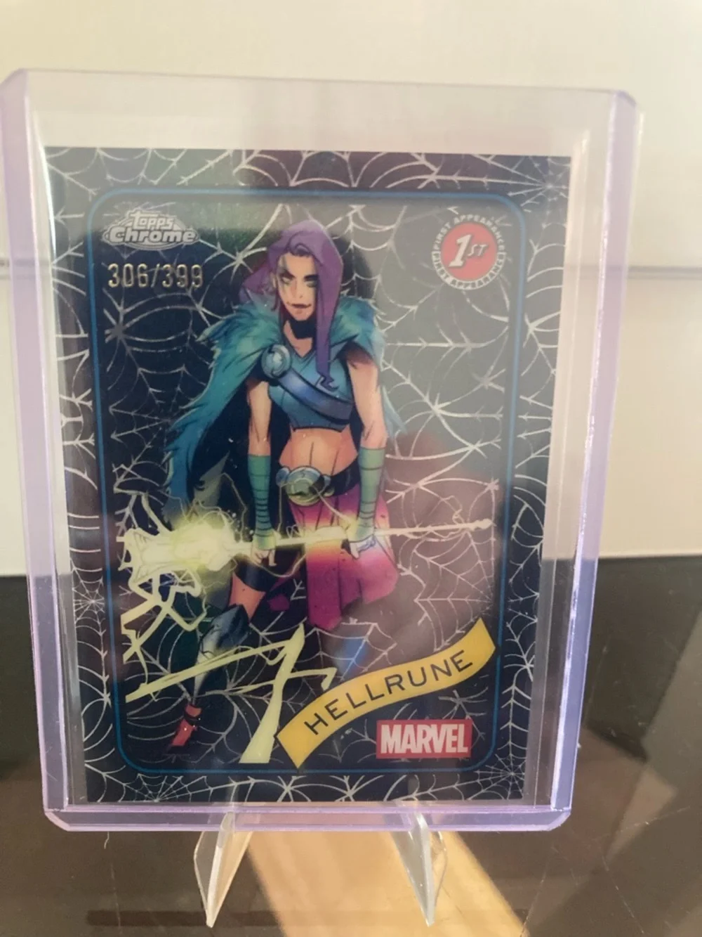 1st print Topps Marvel Hellrune 306/399- Purple, Teal, Pink - Picture 1 of 2